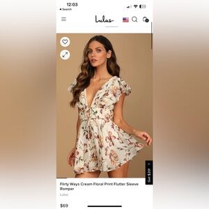 Lulu’s cute flowy romper **NWT XS